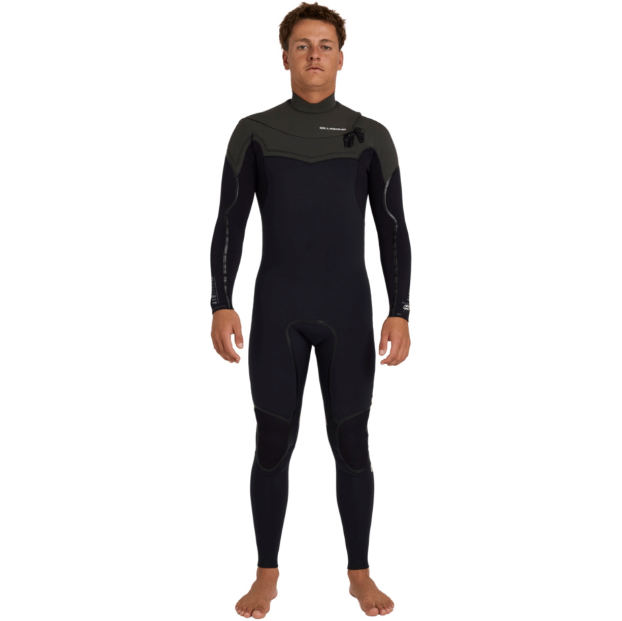 2026 Billabong Mens Absolute Ultra 4/3mm Chest Zip Wetsuit ABYW100283 - Storm Black